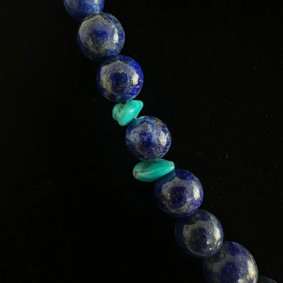 Blue Lapis and Turquoise Beaded Necklace by Jay King - Picture 5 of 8